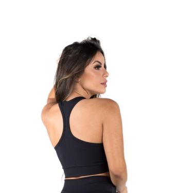 Imagem de Top Fitness Nadador Dily Poliamida, P, Preto, Mulher