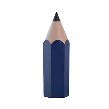 Imagem de Porta-lápis de mesa, material abdominal, porta-lápis, papelaria, organizador de mesa, pode colocar e caneta, pincel de maquiagem, escola, escritório (azul1)