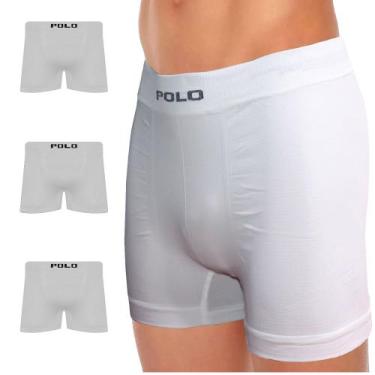 Imagem de Kit com 8 Cuecas Box Polo Star Branca Masculina, M, Branco