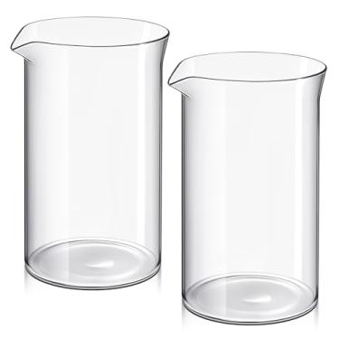 Imagem de Maxdot 2 peças de vidro de substituição para prensa francesa, copo de substituição universal de 1000 ml para cafeteiras francesas de borossilicato 3,3 jarra sobressalente de vidro