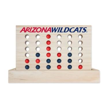 Imagem de Rico Industries NCAA Mini Travel Team 4 in A Row Mini Game- Wooden, Team Colors, 5.5" x 8" (Arizona Wildcats)