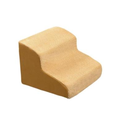 Imagem de Gralara Escadas de cachorro 2 etapas de escada mole de animais de estimação, rampa para cães para gatos de cachorro cães mais velhos animais de estimação, Amarelo