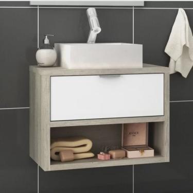 Imagem de Gabinete para Banheiro 1 Gaveta 60cm sem Cuba Malta Móveis Bosi