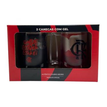 Imagem de 2 Canecas de Gel Dupla Flamengo 400ML - Licenciado