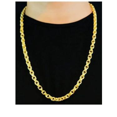 Imagem de Cordão Corrente Cadeado Dupla 7mm De Moeda Antiga