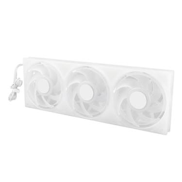 Imagem de Ventilador Cooler para Cpu, 7 Lâminas, 4 Pinos, Pwm 360mm, Mfdb, Caixa de Rolamento de Pressão Dinâmica, Silencioso para de Resfriamento de água (Branco)