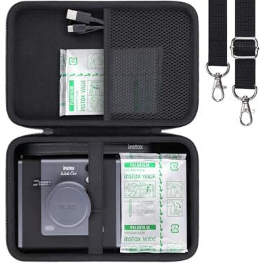 Imagem de khanka Para Fujifilm Instax Wide Evo 2 Em 1, Câmera De Filme Instantâneo E Estojo Viagem Impressora, Preto (Apenas Estojo, Com Alça Ombro)