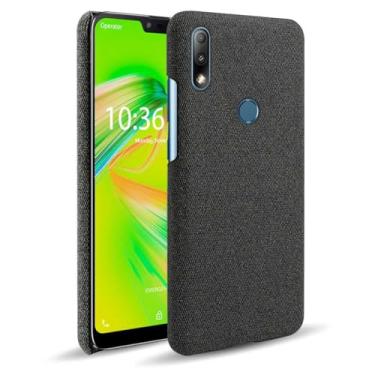 Imagem de Capa para ASUS Zenfone Zb634kl,Capa desenhada em lona,Case Protetora Ultrafina com Empunhadura Macia,Design em Tecido Antichoque e Antiarranhões-Black
