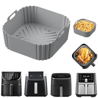 Imagem de Forros de cesta de silicone para fritadeira LYHOLKEER de 22,4 cm, reutilizáveis para Ninja AF141 AF142 AF181 AF181 AF182, Cosori, Chefman, Instant Pot e outros acessórios de fritadeira de ar de 5 a 8
