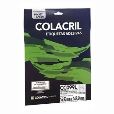 Imagem de Etiqueta Adesiva Colacril Carta CC099L 16,93x147,64mm C/150