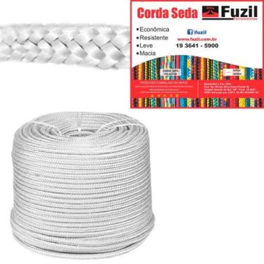 Imagem de Rolo Corda de Seda Poliéster 12mm Branca 105m Fuzil