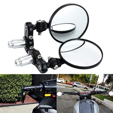 Imagem de KAWELL Espelho lateral de motocicleta retrovisor lateralKawell Motorcycle End Convex Mirrors - Folding Bar 55-AT652