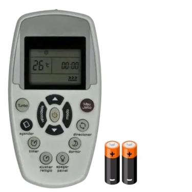 Imagem de Controle Remoto Compatível com Ar Condicionado Split Brastemp Ative, Com Pilhas Integradas