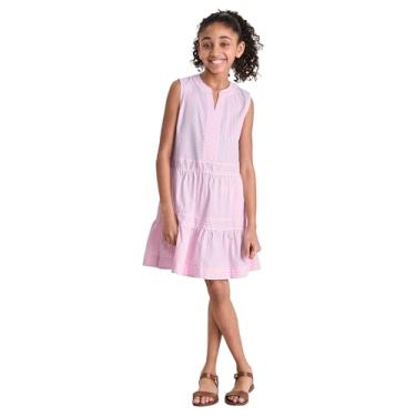 Imagem de vineyard vines Vestido Harbor em camadas para meninas (bebê/criança pequena), Flor rosa/aquarela, 4