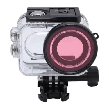 Imagem de Caso de Mergulho para GO 3/GO 3s, Concha de Alojamento Subaquático de 196 Pés para Câmera de Ação, Caixa de Mergulho Protetor Transparente à Prova D'água Com Acessórios de (Com filtro)