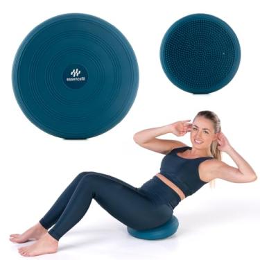 Imagem de Disco de Equilíbrio Almofada Inflável para Exercícios Fortalecimento e Treinamento, Azul Essencefit
