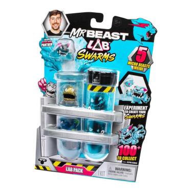 Imagem de Tubo de Ensaio com 5 Mini Bonecos Swarms MrBeast Lab