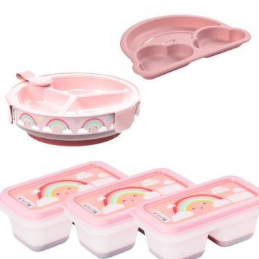 Imagem de Prato Bebe porta papinha prato térmico introdução alimentar - Buba