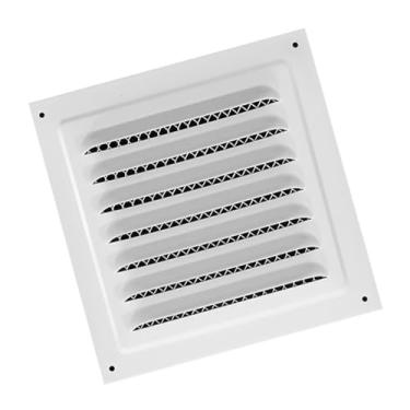 Imagem de IEUDNS Tampa de veneziana de ventilação de ar, grelha de retorno de ar, grade de ventilação à prova de chuva, tela de proteção embutida para RVs, galpão, de, Branco