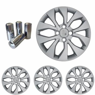 Imagem de Jogo Calota Aro 15 Onix Prisma 2017 à 2020 + Selo Resinado + Tampa Ventil Cromada