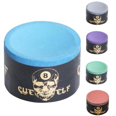 Imagem de CUEELF Giz de piscina premium para tacos de bilhar giz de bilhar bastão de bilhar azul giz, verde, rosa, roxo ou cinza (azul)