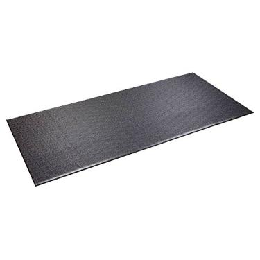 Imagem de SuperMats Tapete de equipamento resistente 11GS feito nos EUA para grandes esteiras elípticas, remos, máquinas de remo e equipamentos de exercícios (91,44 cm x 198,12 cm), preto