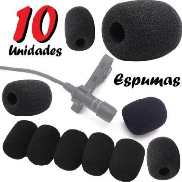 Imagem de Kit 10 Espumas Para Microfone de Lapela Headset Itencomunicador Com Fi