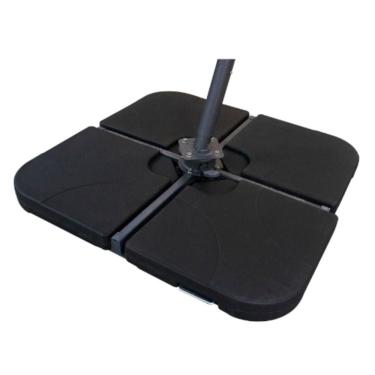 Imagem de Base Central Para Ombrelone Lateral 100 Cm Largura San Martin E Cancun Rivatti Polietileno Hdpe Preto
