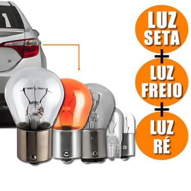 Imagem de Kit Lâmpadas Lanterna Traseira Fiat Uno Fiorino Doblo Strada - Lumi