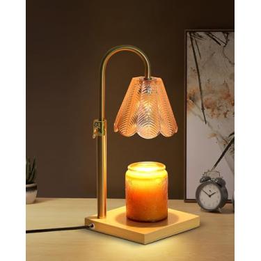 Imagem de Lâmpada de aquecedor de velas com temporizador e regulador, presentes de aniversário para mães femininas, presentes de aquecimento de casa, lâmpada de vela de flores para decoração de casa, cera