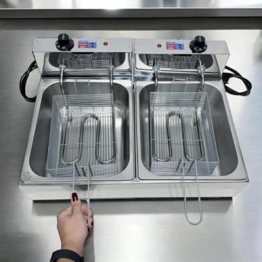 Imagem de Fritadeira Elétrica Industrial 2Cubas 10L - Profissional(220)