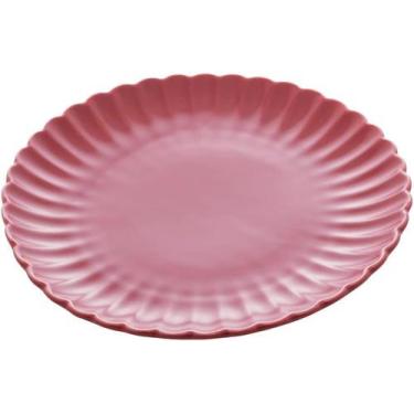 Imagem de Conjunto 2 Pratos Rasos de Porcelana Pétala 25 cm Vermelho Matt Wolff