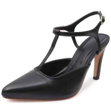 Imagem de Scarpin Re&Ton Salto Médio Aberto Confortável SC17 (Preto Napa, BR, Adulto, Numérico, 38)