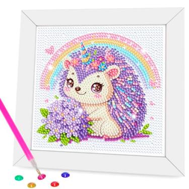 Imagem de Diamond Art Kits for Kids - Arts and Crafts for Kids Ages 8-12 - Diamond Art Painting with Wooden Frame - Crafts for Kid Ages 4-8 - GEM Art for Girls Boys Adults Beginners Home Wall Decor Gifts