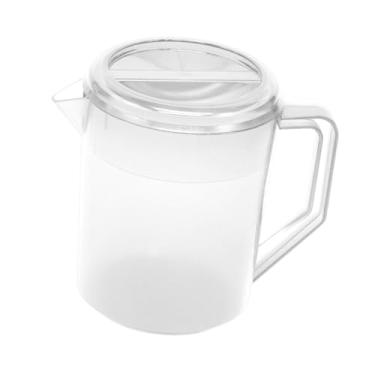 Imagem de Ｂｅｓｇａ Jarra de água para geladeira, jarra portátil com alça, recipiente grande para bebidas, chaleira, bule para bebidas de festa, sucos, bebidas de verão, Claro