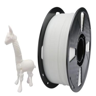 Imagem de CC3D Filamento de TPU branco rígido flexível 72D 1,75 mm 1KG filamento de impressora 3D de alta dureza, alta dureza, filamento de TPU branco FDM, material de impressão 3D resistente comparável ao