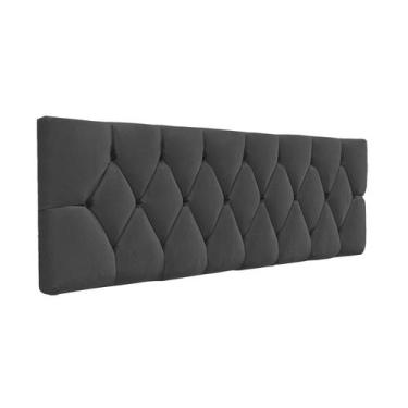 Imagem de Cabeceira Capitonê Cama Box Estofada Luxo Suede RBL, Queen Painel, Cin