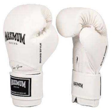 Imagem de Luva de Boxe Muay Thai Kickboxing Maximum New Classic White (12oz)
