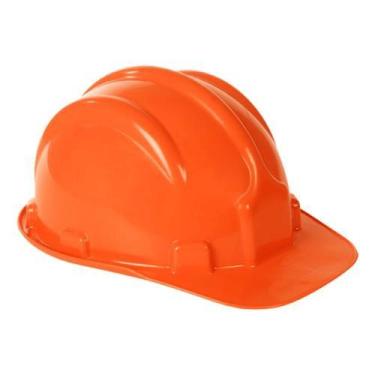 Imagem de Capacete de Segurança Laranja com Carneira e Aba Frontal - Polietileno