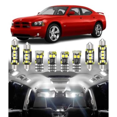 Imagem de BMT xms Substituição de luz LED interior do carro para Dodge Charger Magnum/Chrysler 300 300C 2005-2010, 6000K Pacote de lâmpadas interiores super brilhantes, 12 peças