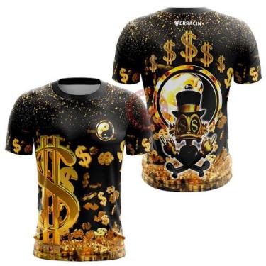 Imagem de Camisa Tio Patinhas Mandrake Cifrão Dourado Dry UV Manga - FERRACIN, P
