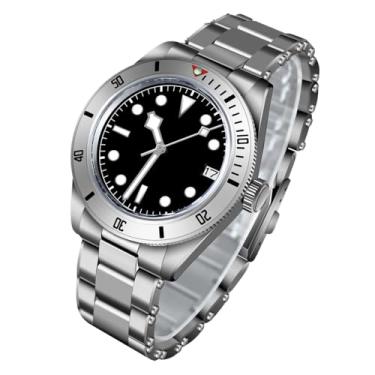 Imagem de FEIYASHI NH35 Relógio de pulso de mergulho de aço durável de luxo 300 m à prova d'água, vidro de cristal de safira para movimento Seiko NH35, mão luminosa, NH35 + Black Dail 2, Caixa de relógio de