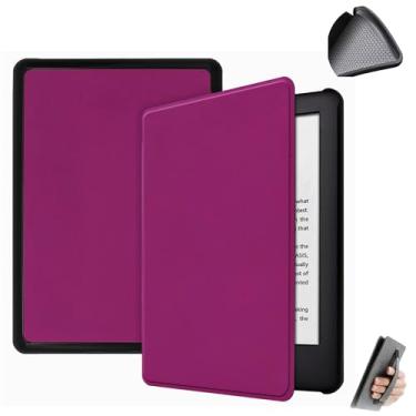 Imagem de Yzlvigrous Capa para Kindle 11th Gen 2024/2022, Capa Ultra Slim PU com Sono/despertar Automático, Tampa de 6 Polegadas com Alça de Mão e Casca Traseira de TPU Suave, Modelo: RS23CV/C2V2L3