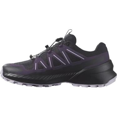 Imagem de Salomon Speedcross Peak Climasalomon Tênis feminino impermeável para caminhada, Preto/Nightshade/Pétala de orquídea, 39