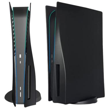 Imagem de Capa para console PS5, capa para PS5 da ArVin, placa de reposição para capa de proteção, ABS antiarranhões, à prova de poeira, acessórios para jogos para Sony PlayStation 5 Game Console Disc Edition (preto)