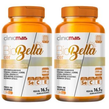 Imagem de KIT 2X Biobella Cor (Betacaroteno com Vitaminas) 30 cápsulas - Clinicm