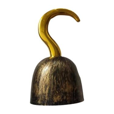 Imagem de kowaku Fantasia de Capitão Gancho para Cosplay, Halloween, Brincadeira de Faz de Conta, Simulação, Brinquedo de Gancho Pirata para Carnaval, Festa de, Ouro