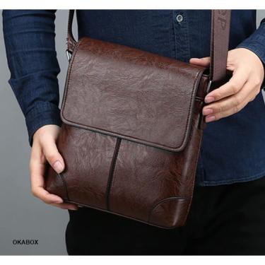 Imagem de Bolsa carteiro masculina business em p. U Ecológico