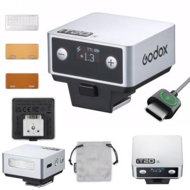 Imagem de Godox Flash IT20 S IT20S para Sony, mini flash de câmera GODOX iT20S IT20 S, modos TTL/manual, bateria de 7,4 V 300 mAh, reciclagem de 1,5s, com incremento de ± %d , acionamento de sapata, inclui