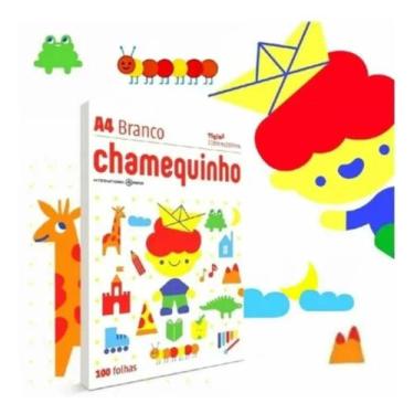 Imagem de Papel Sulfite A4 Chamequinho Pacote 100 Folhas Chamex Branco, Branco